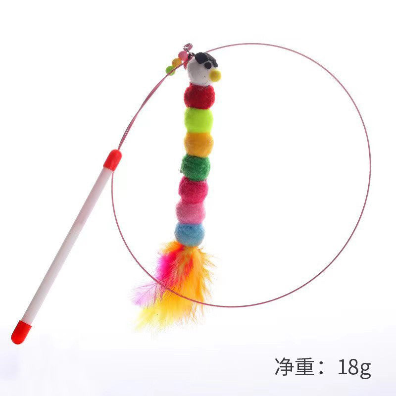 cat teaser collection pet toy stick wand