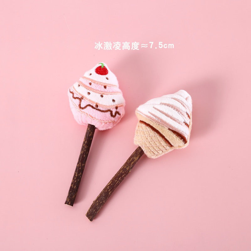 Cake 🍰 series catnip lollipop toy catmint pet cat ice cream 🍦 cartoon design
