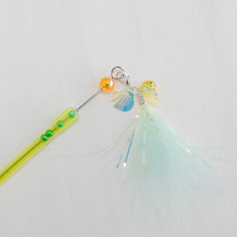 Adjustable Extend Stretchable Cat Teaser Butterfly Pet Toy Stick Wand