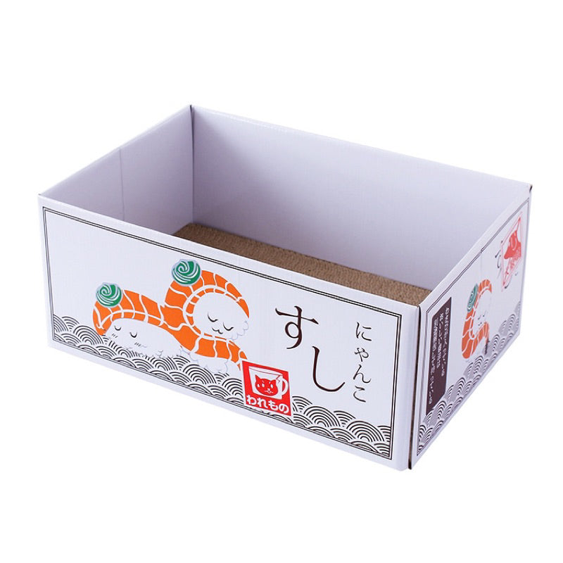 Cat Box Scratcher Toy Scratch Board Mikan Japanese Style Simple House Bed