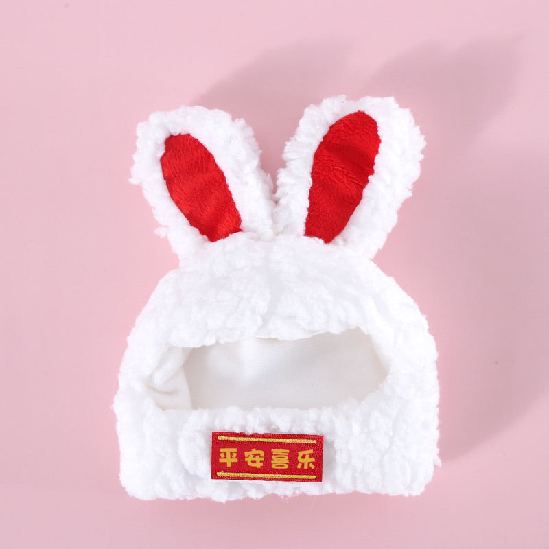 CNY new year Cat Accessories Hat Cap Napkin Necklace Collar Scarf 🧣 Lucky Bunny 🐰 Rabbit Ear