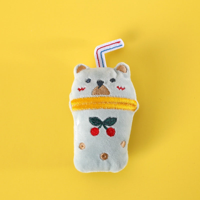 Dayuanzi Bubble Tea Milk Cat Bitting Pet Toy Catnip Catmint Ball Chaser