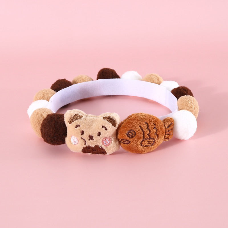 Cartoon animal zoo party fluffy toy pet collar cat dog necklace 30-38cm