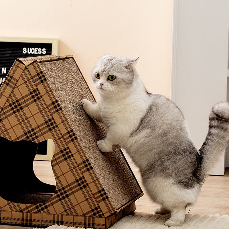 Triangle Prism 6 Facets Cat Scratch Scratch Board House Pet Room Bed