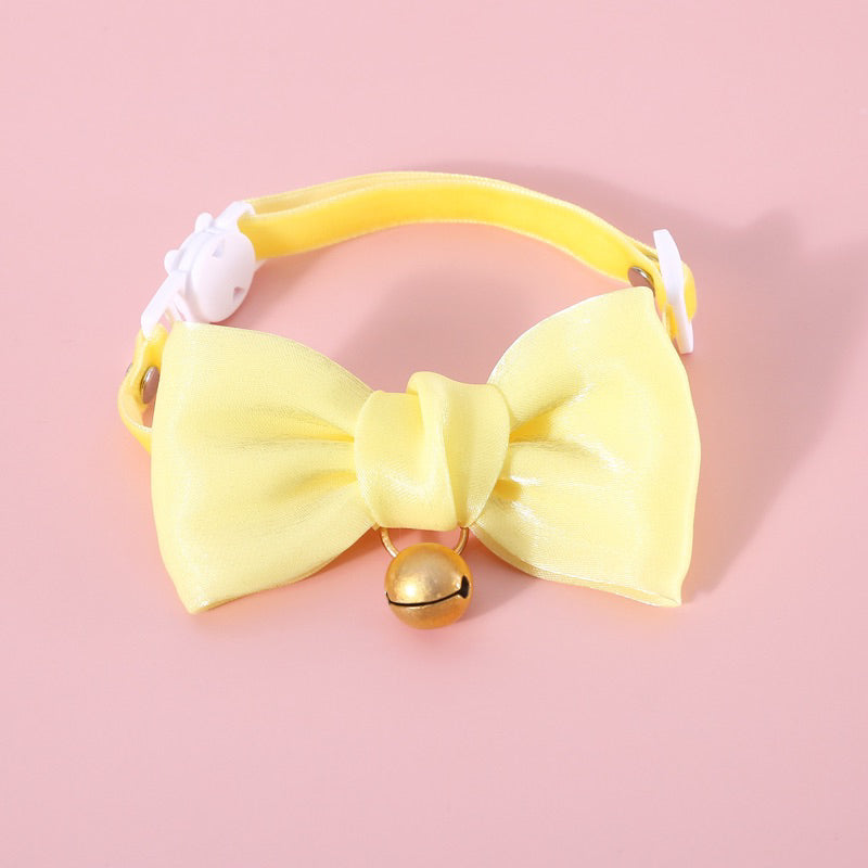 Cat collar dog necklace bow tie pet accessories