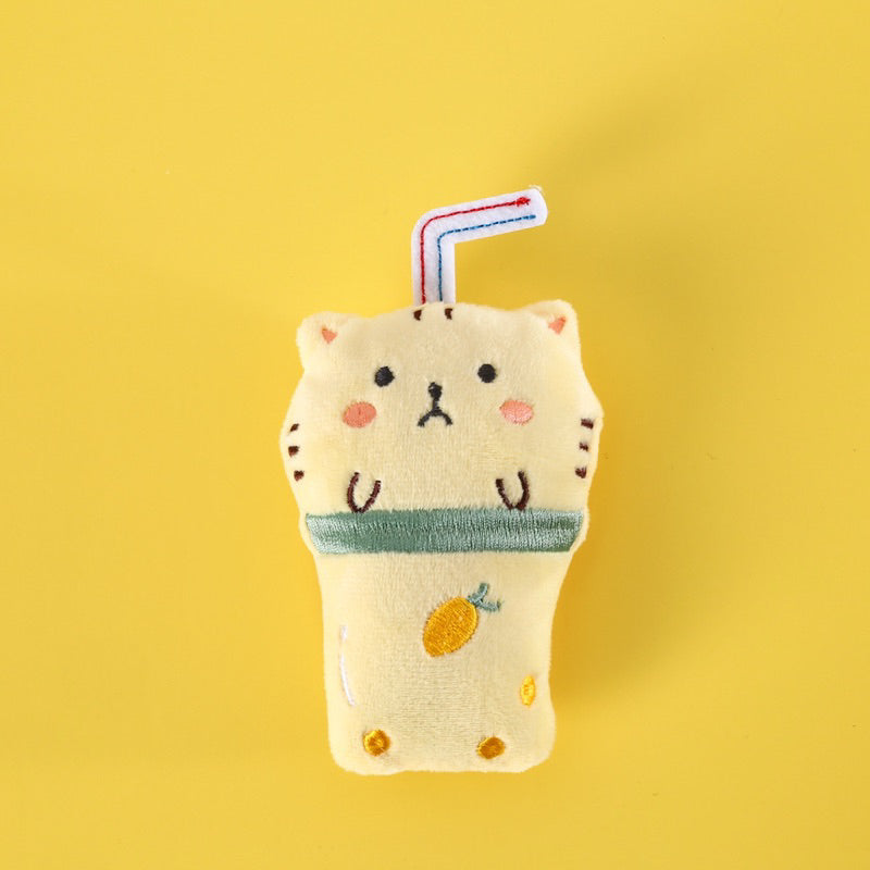 Dayuanzi Bubble Tea Milk Cat Bitting Pet Toy Catnip Catmint Ball Chaser
