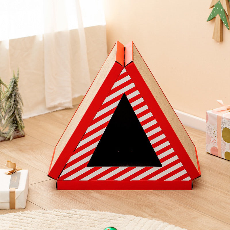 Triangle Prism 6 Facets Cat Scratch Scratch Board House Pet Room Bed
