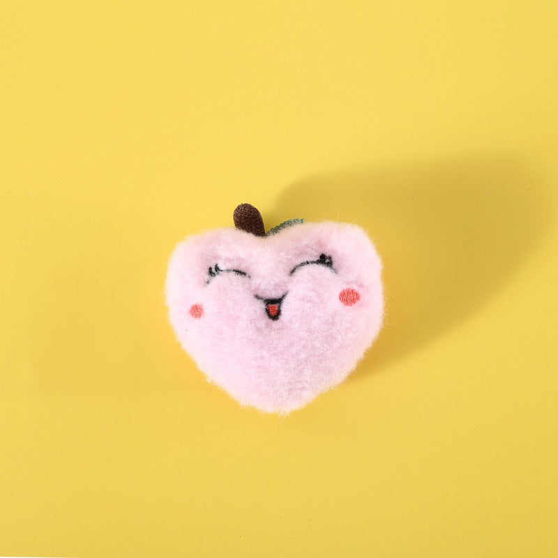 Fruit set of 4 Catnip fluffy chaser bitting toy with bell cat pet toy