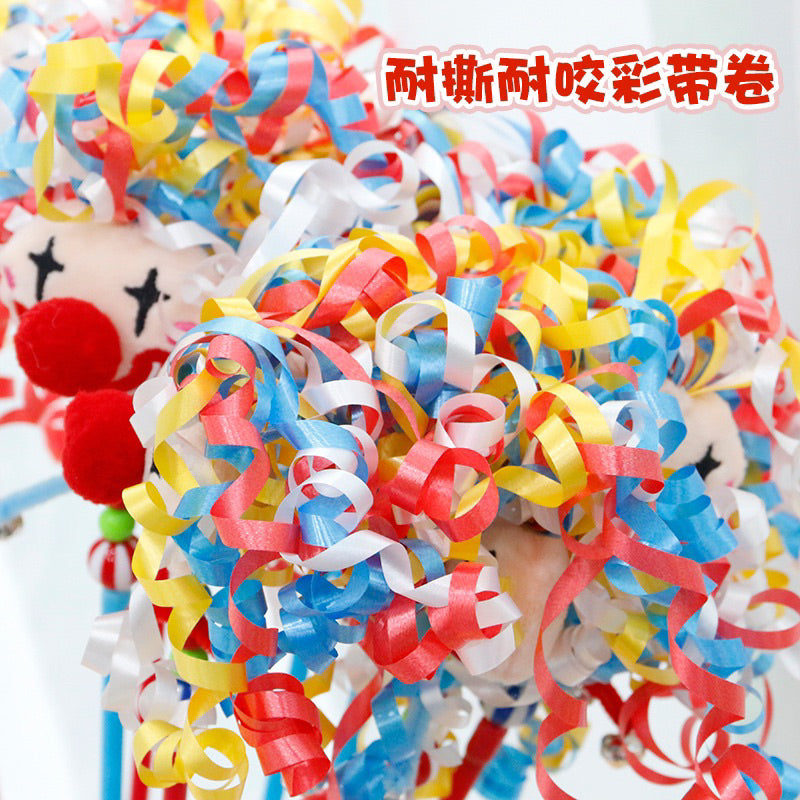 Clown Cat Teaser Stick Want Pet Toy
