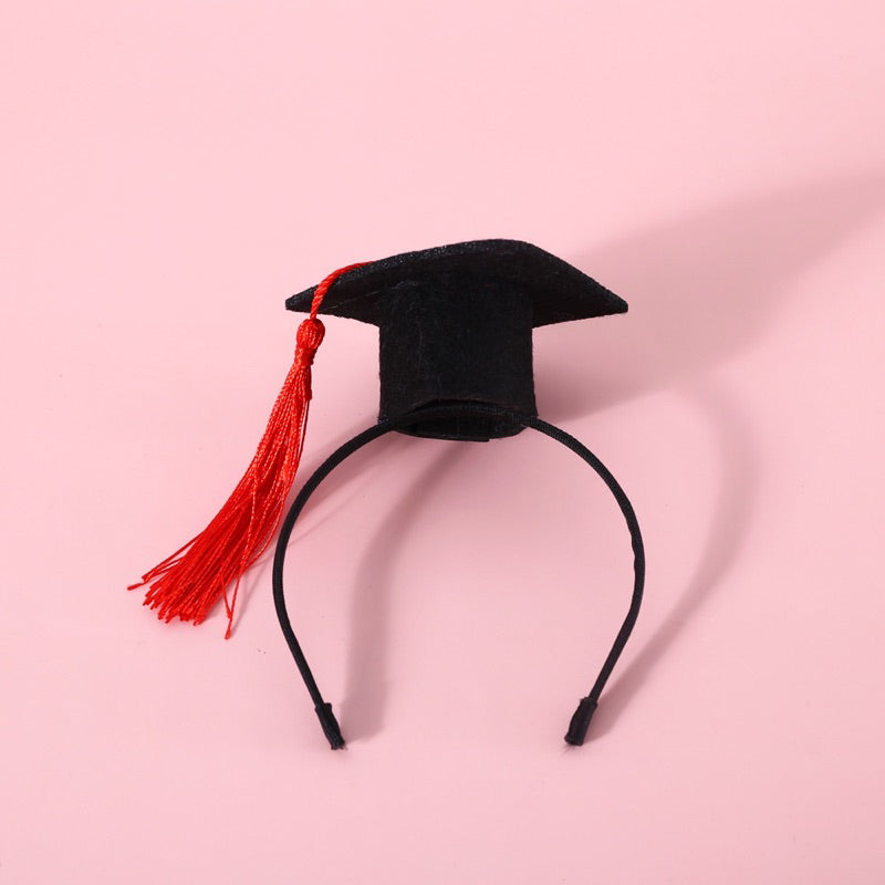 Cat master bachelor cap hat hairband pet accessories photo shooting cosplay