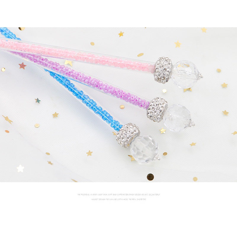 Cat Teaser Rex Rabbit Fur Fluffy Ball Chaser Stick Wand