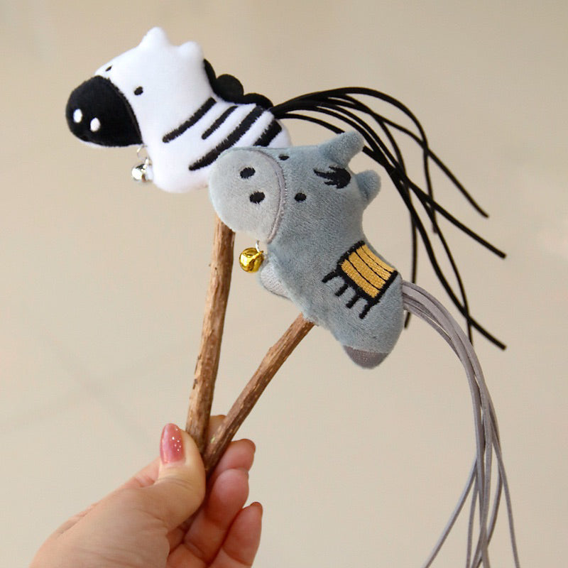 Cat toy Donkey and Zebra 🦓 catnip chaser bitting toy pet