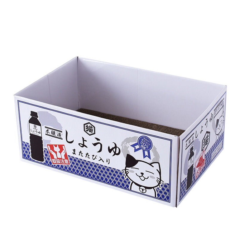 Cat Box Scratcher Toy Scratch Board Mikan Japanese Style Simple House Bed