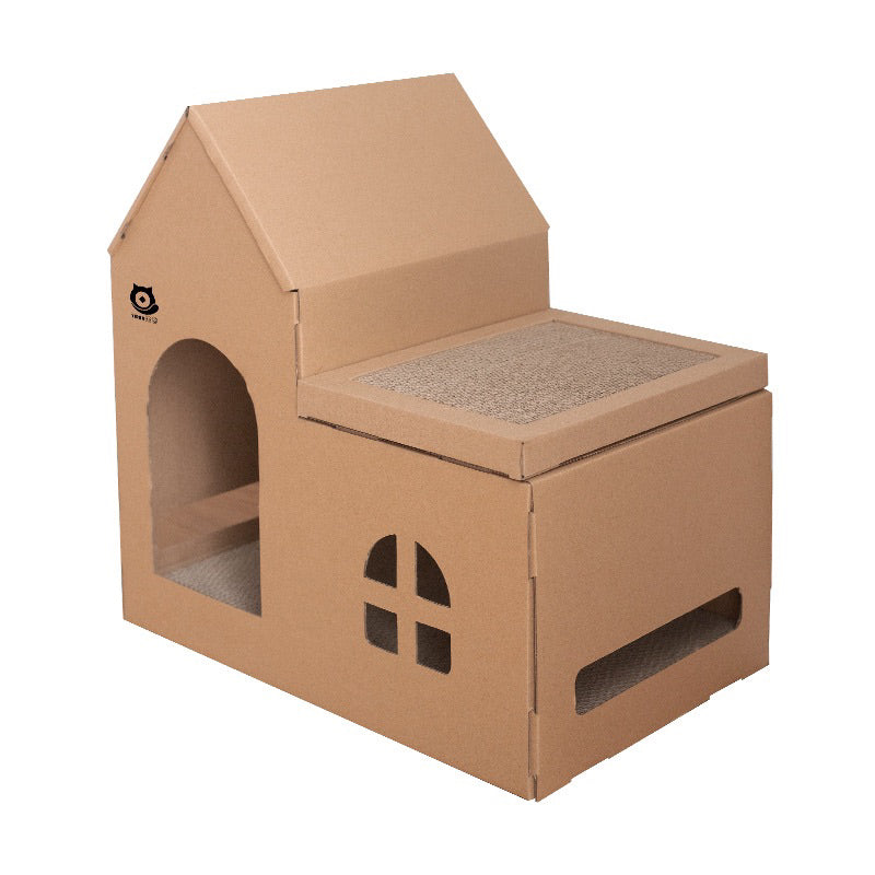Cat House Villa Scratcher Simple Double Deck Scratch Board