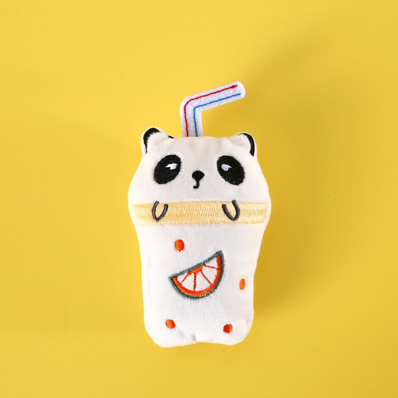 Dayuanzi Bubble Tea Milk Cat Bitting Pet Toy Catnip Catmint Ball Chaser
