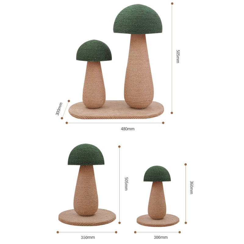 Sisal Mushroom Cat Scratcher Toy Green Pink Scratch Post