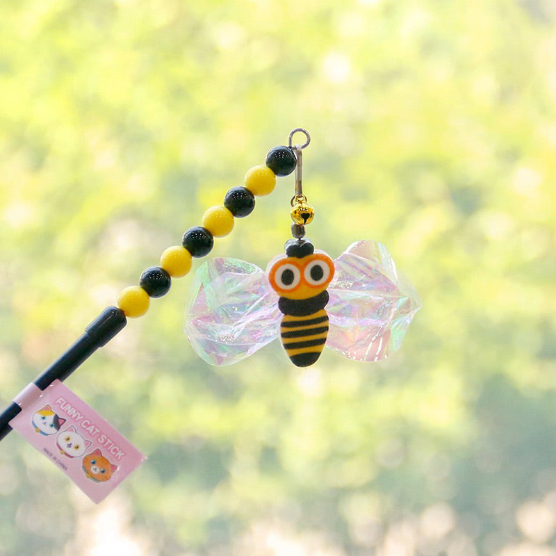 Cat Teaser Insect Bug Series Pet Toy Chaser Wand with Bell