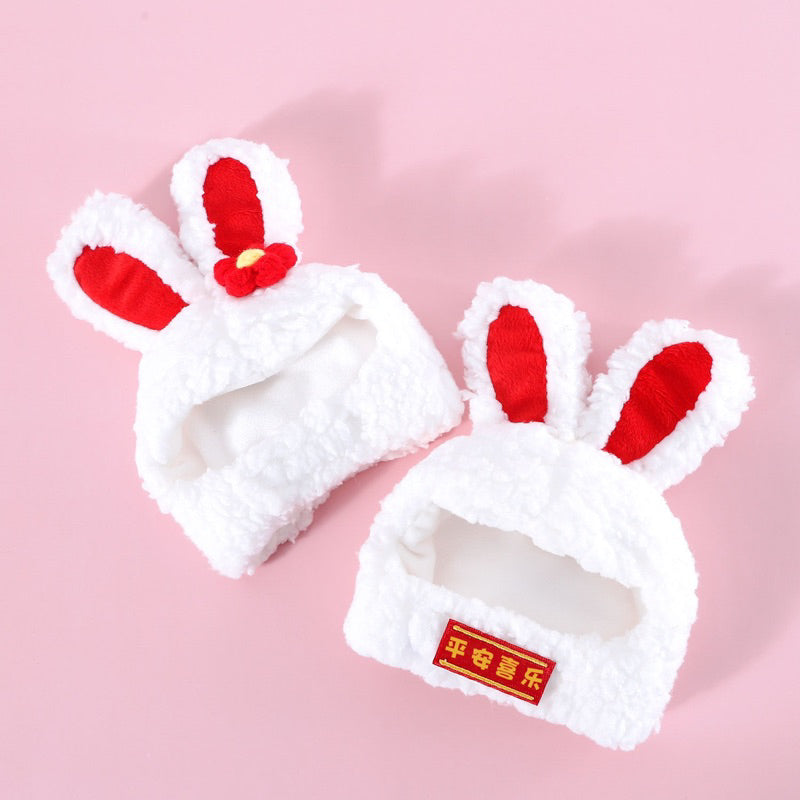CNY new year Cat Accessories Hat Cap Napkin Necklace Collar Scarf 🧣 Lucky Bunny 🐰 Rabbit Ear