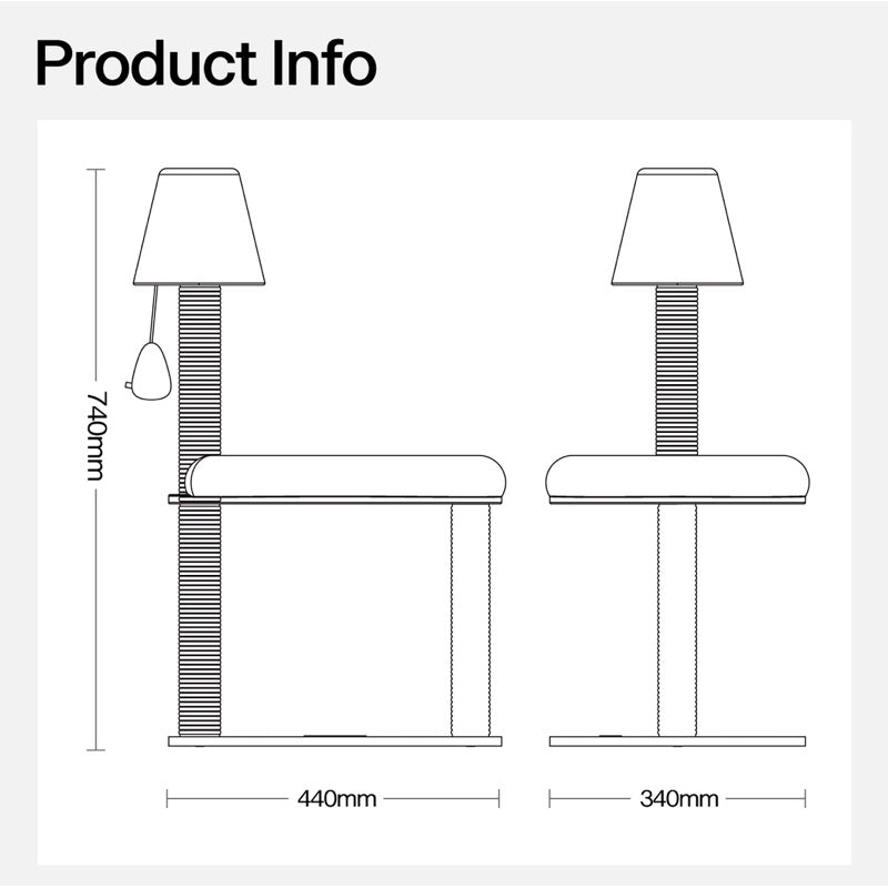MewooFun Table Lamp Double Cat Climbing Post Scratcher Tree Pet Toy