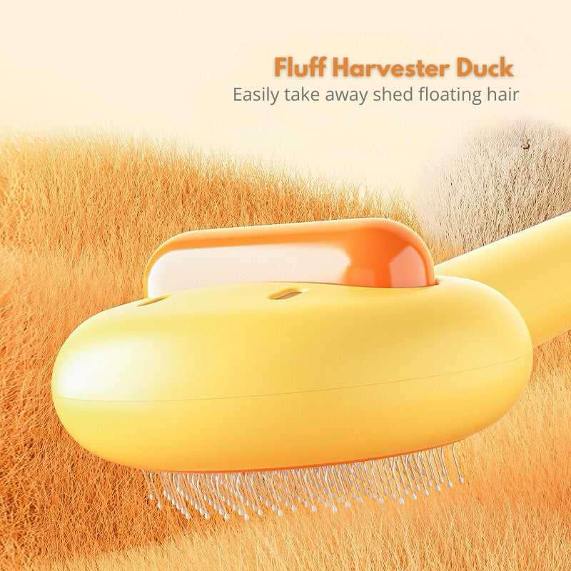 Catno Duck Pet Grooming Brush Cat Dog Comb Yellow Color