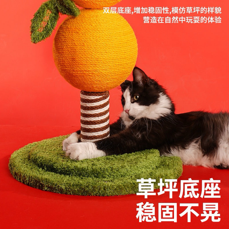 Zeze persimmon Cat Tree Sisal Scratcher Condo Scratching Post