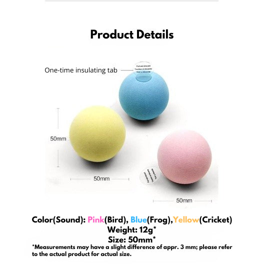 [SG Stock] EVA soft ball with nature sound cat toy pet