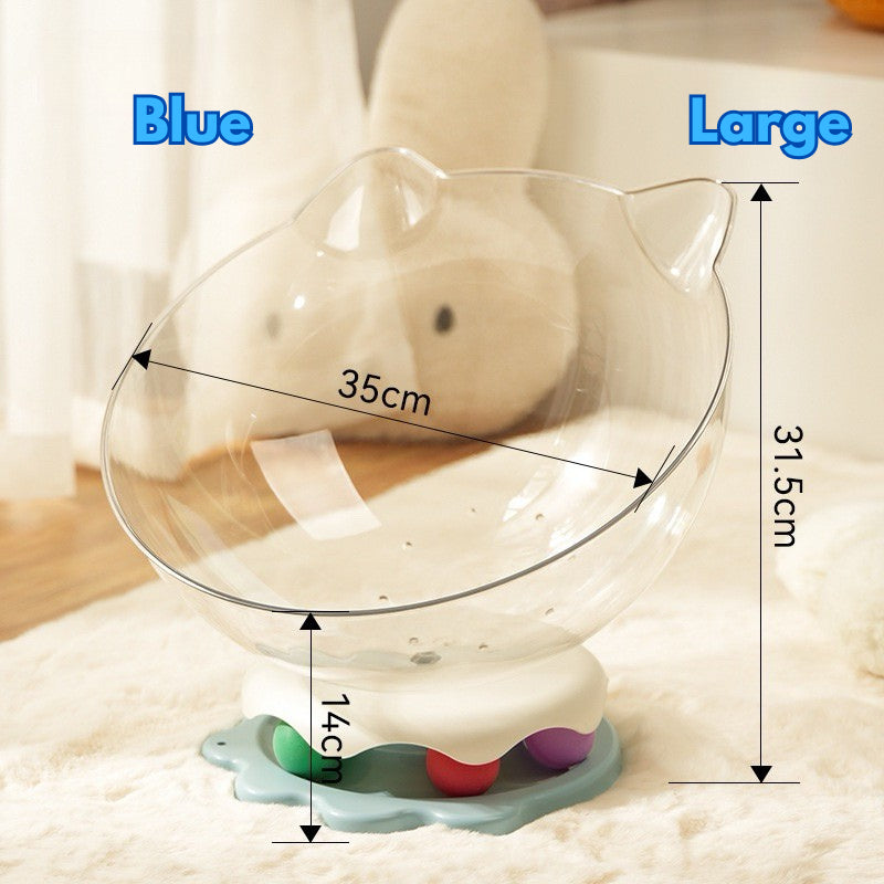 Space Chamber Cat House Bed w Cat Teaser