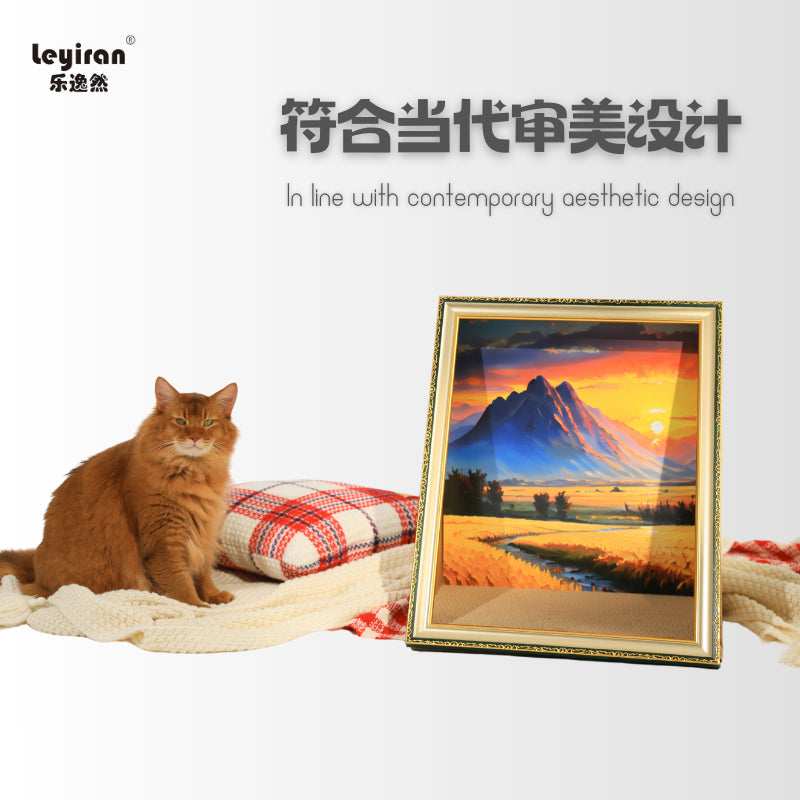 Oil Paint Frame Cat Scratcher Art Scratching Pad Pet House Bed