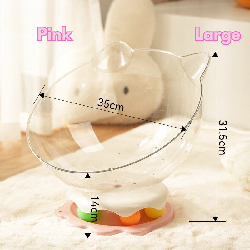 Space Chamber Cat House Bed w Cat Teaser