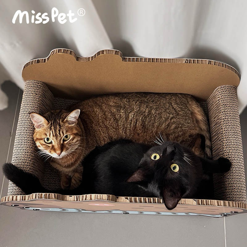Misspet Capybara Cat Scratcher House Bed Cardboard Cat Condo Pet Toy