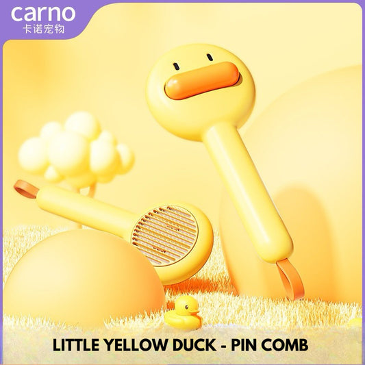 Catno Duck Pet Grooming Brush Cat Dog Comb Yellow Color