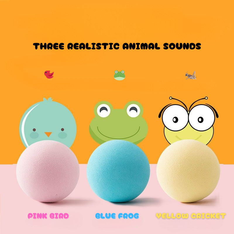[SG Stock] EVA soft ball with nature sound cat toy pet