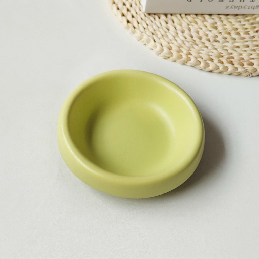 Metal Bowl Stand and Ceramic Bowl for Pet Tall Feeding Set for Cat Dog