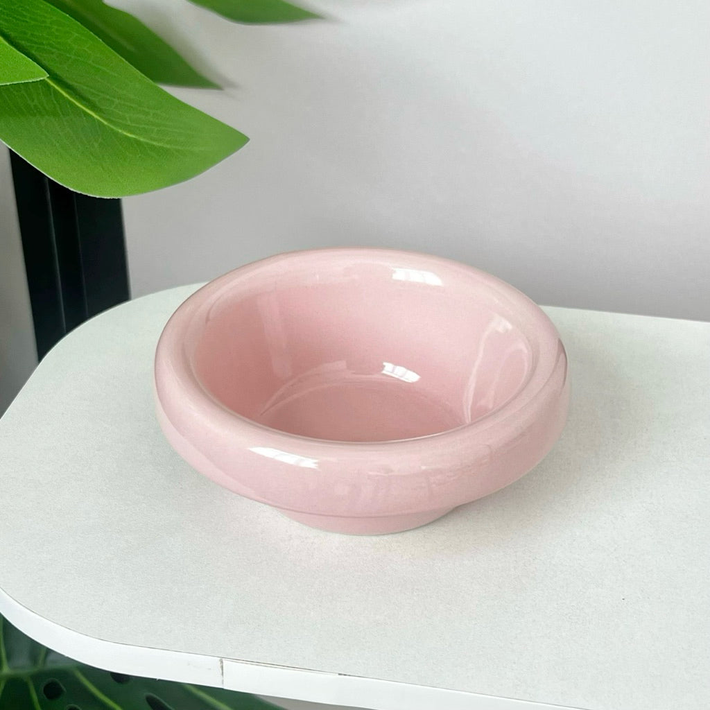 Metal Bowl Stand and Ceramic Bowl for Pet Tall Feeding Set for Cat Dog