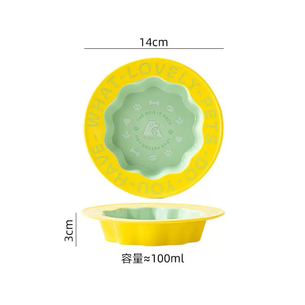 Lovely Pet Bowl Ceramic Feeder For Cat and Dog Local Stock