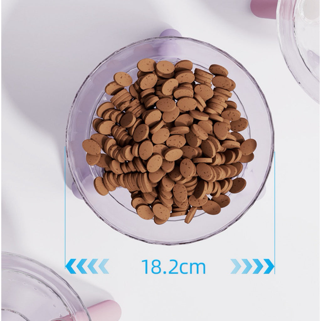 Clear Pet Bowl for Cat and Dog High Stand Feeder