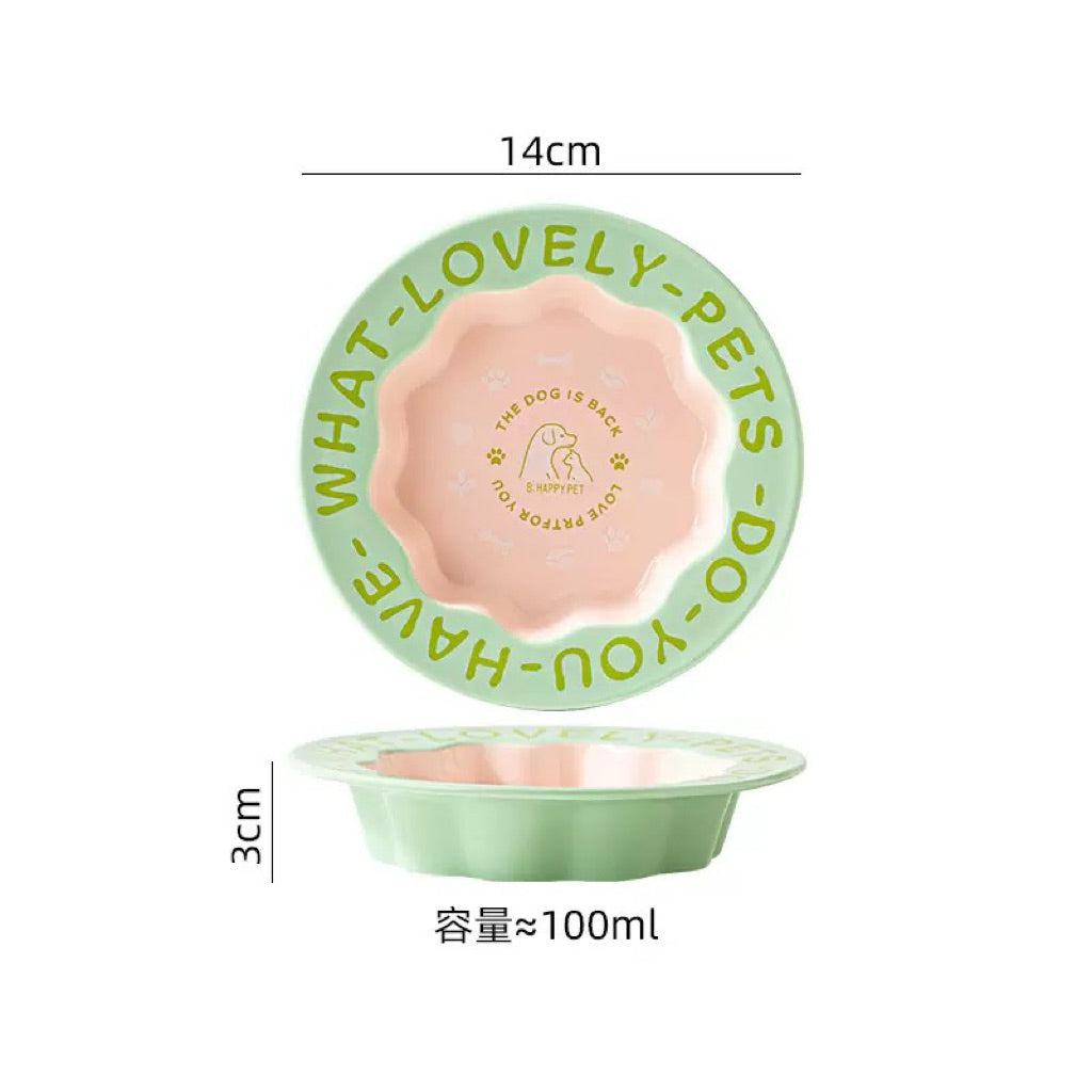 Lovely Pet Bowl Ceramic Feeder For Cat and Dog Local Stock