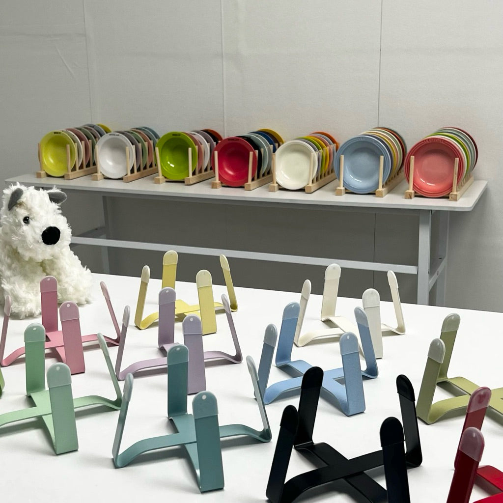 Metal Bowl Stand and Ceramic Bowl for Pet Tall Feeding Set for Cat Dog