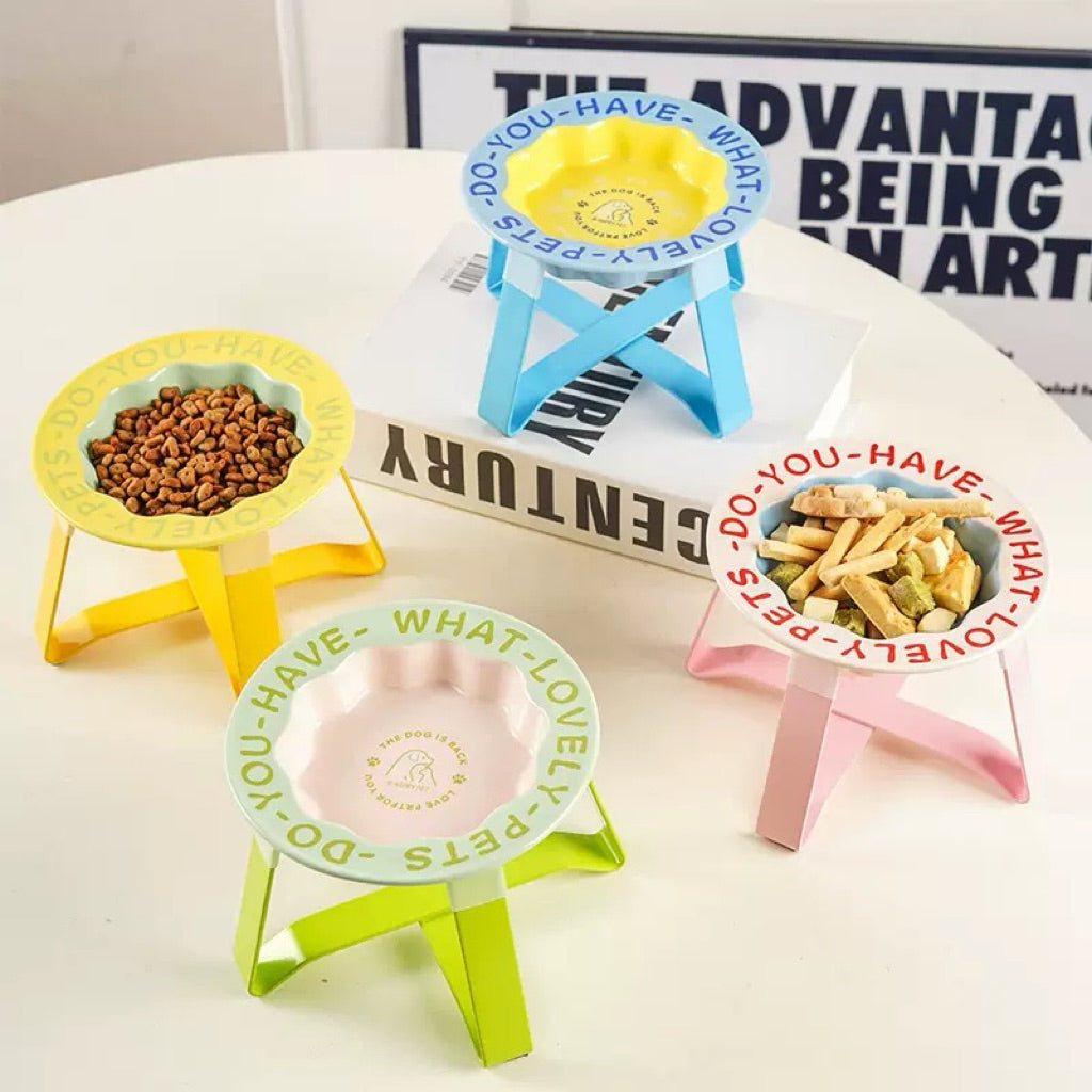 Lovely Pet Bowl Ceramic Feeder For Cat and Dog Local Stock