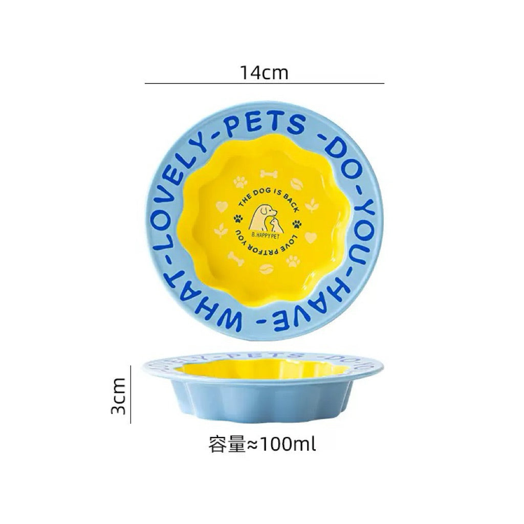 Lovely Pet Bowl Ceramic Feeder For Cat and Dog Local Stock