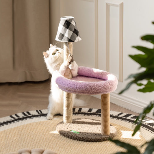MewooFun Table Lamp Double Cat Climbing Post Scratcher Tree Pet Toy