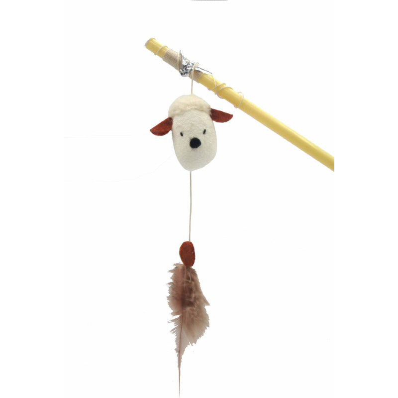 Cat Teaser Long String with Cocoon Kitten Toy for Pet Active Training Stick Wand Amy Carol