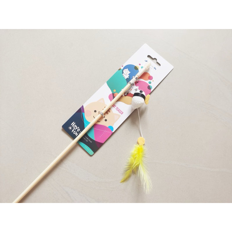 Cat Teaser Long String with Cocoon Kitten Toy for Pet Active Training Stick Wand Amy Carol