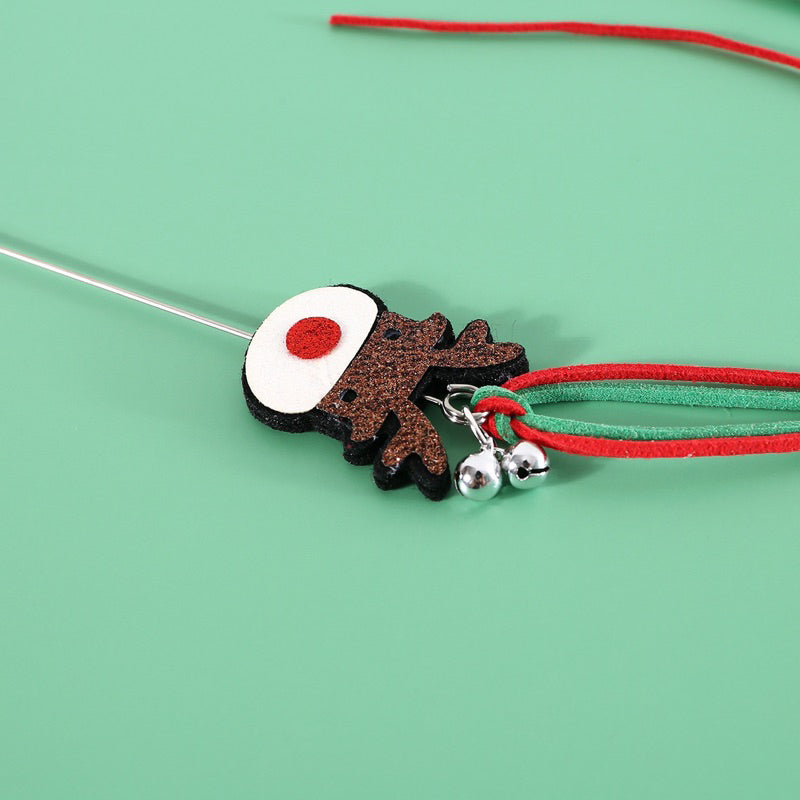 Christmas theme cat teaser pet toy chaser stick wand