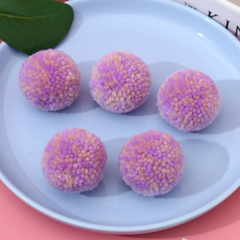 Cat Toy Fluffy Chasing Ball Yarn Pom Silence Pet Toy