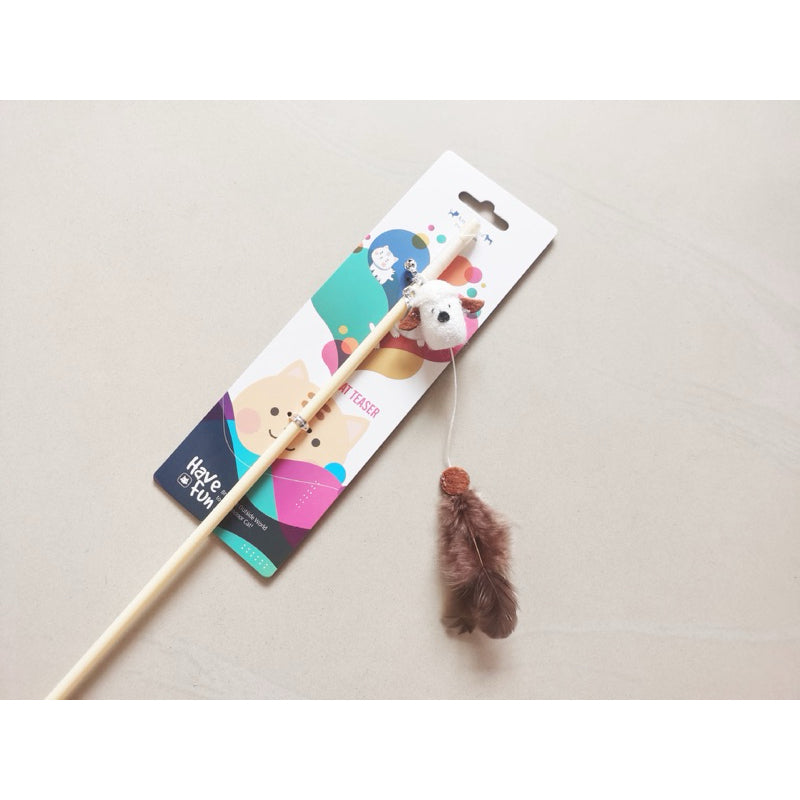 Cat Teaser Long String with Cocoon Kitten Toy for Pet Active Training Stick Wand Amy Carol