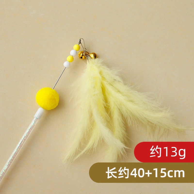 Colorful Cat Teaser Collection Fun Toy Kitten Stick Wand Chaser