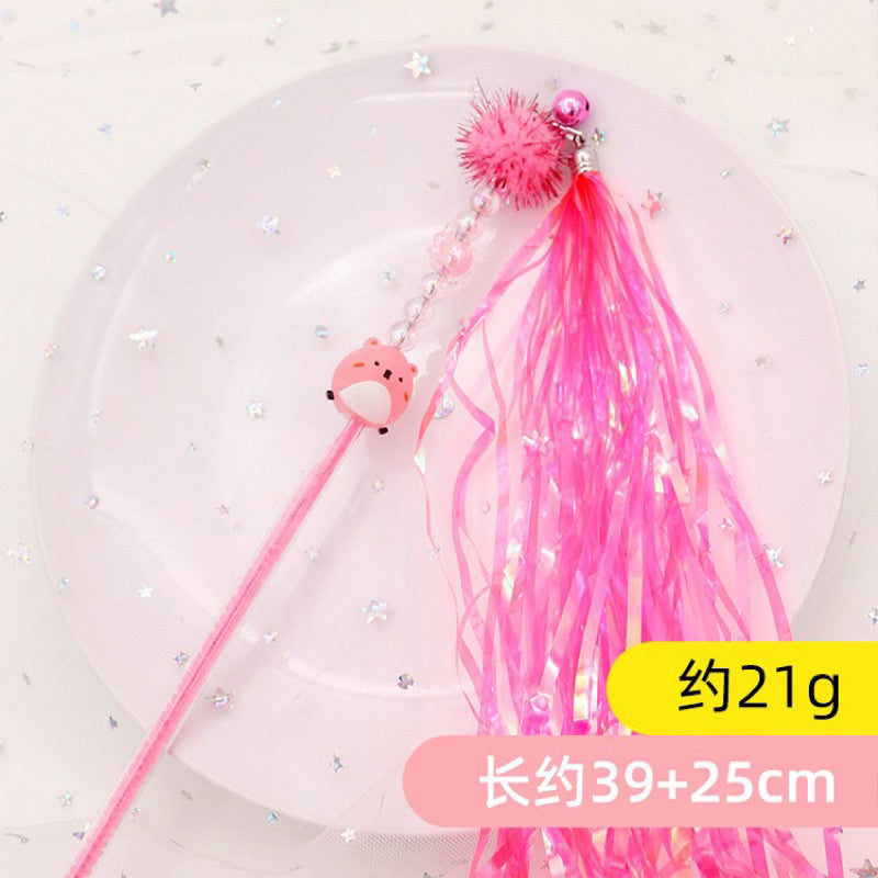 Colorful Cat Teaser Collection Fun Toy Kitten Stick Wand Chaser