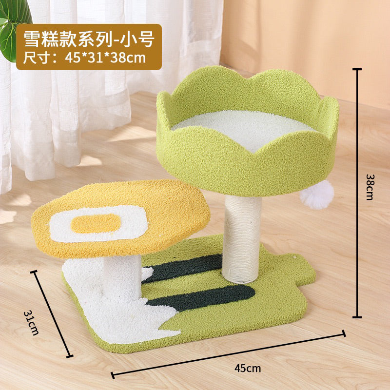 Ice Cream Cat Climbing Tree Climber Condo Scratch Post Scratching Toy