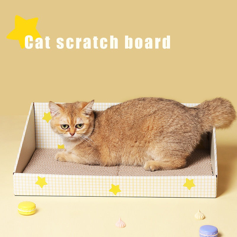 Cat Scratcher Box Scratch Board Bed Sofa Toy Kitten Slop Double Sided